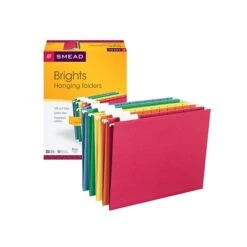 Smead Hanging File Folders, 1/5-Cut Tab, Letter Size, Assorted Colors, 25/Box (64059) -Esseltela Shop sp43814054 s7