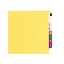 Smead End Tab Classification Folders, Shelf-Master Reinforced Straight-Cut Tab, Letter Size, Yellow, 50/Box (25940) -Esseltela Shop sp44487867 s7