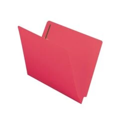 Smead End Tab Classification Folders, Shelf-Master Reinforced Straight-Cut Tab, Letter Size, Red, 50/Box (25740)