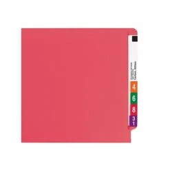 Smead End Tab Classification Folders, Shelf-Master Reinforced Straight-Cut Tab, Letter Size, Red, 50/Box (25740) -Esseltela Shop sp44487880 s7