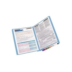 Smead End Tab Classification Folders, Shelf-Master Reinforced Straight-Cut Tab, Letter Size, Blue, 50/Box (25040)