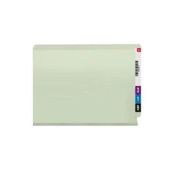 Smead End Tab Classification Folders With SafeSHIELD Fasteners, Letter Size, Gray/Green, 25/Box (34705) -Esseltela Shop sp44488103 s7