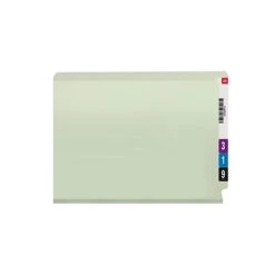 Smead End Tab Folders With SafeSHIELD Fasteners, Letter Size, Gray/Green, 25/Box (34715) -Esseltela Shop sp44488111 s7