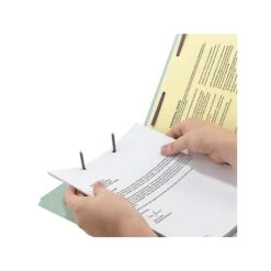 Smead End Tab Folders With SafeSHIELD Fasteners, Letter Size, Gray/Green, 25/Box (34715) -Esseltela Shop sp44488114 s7