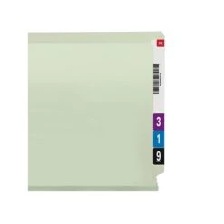 Smead End Tab Folders With SafeSHIELD Fasteners, Letter Size, Gray/Green, 25/Box (34715) -Esseltela Shop sp44488115 s7