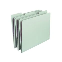 Smead Pressboard Classification Folders With SafeSHIELD Fasteners, 1/3-Cut Tab, Letter Size, Gray/Green, 25/Box (14931) -Esseltela Shop sp44488148 s7