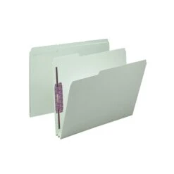 Smead Pressboard Classification Folders With SafeSHIELD Fasteners, 1/3-Cut Tab, Letter Size, Gray/Green, 25/Box (14934) -Esseltela Shop sp44488157 s7