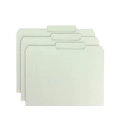 Smead Pressboard Classification Folders With SafeSHIELD Fasteners, 2/5-Cut Tab, Letter Size, Gray/Green, 25/Box (14982) -Esseltela Shop sp44488218 s7