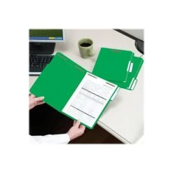 Smead Fastener File Folders, 2 Fasteners, Reinforced 1/3-Cut Tab, Letter Size, Green, 50/Box (12140) -Esseltela Shop sp44488410 s7