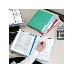 Smead Heavy Duty Pressboard Classification Folders With SafeSHIELD Fasteners, 1/3-Cut Tab, Letter Size, Blue, 25/Box (14937) -Esseltela Shop sp44489302 s7