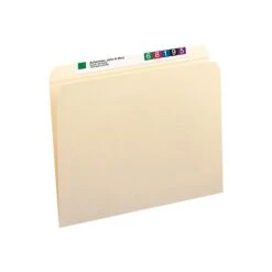 Smead File Folders, Reinforced Straight-Cut Tab, Letter Size, Manila, 100/Box (10310)