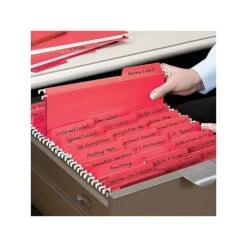 Smead FasTab Hanging File Folders, 1/3-Cut Tab, Letter Size, Red, 20/Box (64096) -Esseltela Shop sp44489759 s7