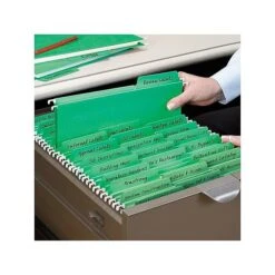 Smead FasTab Hanging File Folders, 1/3-Cut Tab, Letter Size, Green, 20/Box (64098) -Esseltela Shop sp44489765 s7