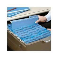 Smead FasTab Hanging File Folders, 1/3-Cut Tab, Letter Size, Blue, 20/Box (64099) -Esseltela Shop sp44489772 s7