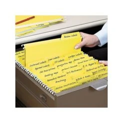 Smead FasTab Hanging File Folders, 1/3-Cut Tab, Letter Size, Yellow, 20/Box (64097) -Esseltela Shop sp44489790 s7