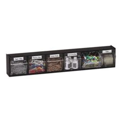 Deflect-O Tilt Bin Interlocking Compartment Storage, Black/Transparent (20604OP)