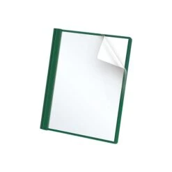 Oxford Clear Front Report Cover, Letter Size, Hunter Green, 25/Box (OXF 55856)