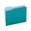 Pendaflex Two-Tone File Folders, 3-Tab, Letter Size, Teal, 100/Box (PFX 152 1/3 TEA) -Esseltela Shop sp45444396 s7