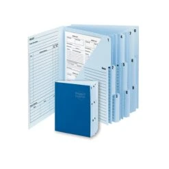 Smead Cardboard Indexed Desk File, Numerical Index, Navy/Lake Blue (89200)