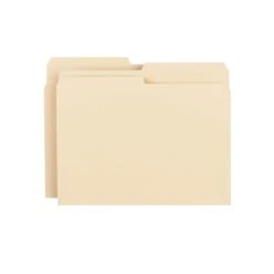 Smead File Folders, 1/2-Cut Tab, Letter Size, Manila, 100/Box (10320)