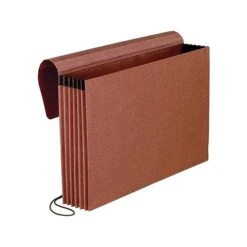Pendaflex Earthwise 100% Recycled Heavy Duty Reinforced File Jacket, 5 1/4" Expansion, Legal Size, Redrope, 10/Box (E1075G)
