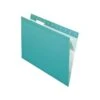 Pendaflex Reinforced Hanging File Folders, 1/5 Tab, Letter Size, Aqua, 25/Box (PFX 4152 1/5 AQU) -Esseltela Shop sp49507931 s7