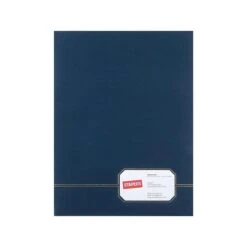 Oxford Monogram Design 2-Pocket Presentation Folders, Blue/Gold, 4/Pack (04162)