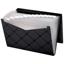 Pendaflex Accordion File, 8.5" X 11" (US Letter), 13-Pocket, Black (PFX 39624BLA)