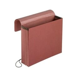 Pendaflex Earthwise Recycled Expanding Wallet, Elastic Closure, Letter Size, Brown, 10/Box (PFX 1073G-OX)
