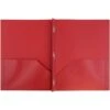JAM Paper® Plastic Two-Pocket School POP Folders With Metal Prongs Fastener Clasps, Red, 6/Pack (382ECredd) -Esseltela Shop sp55035898 s7
