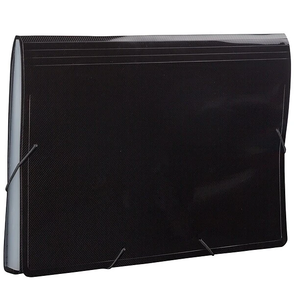 JAM Paper® 13 Pocket Plastic Expanding File, Accordion Folders, Legal Size, 10 X 15, Black, Sold Individually (2163584) 5 JAM Paper® 13 Pocket Plastic Expanding File, Accordion Folders, Legal Size, 10 X 15, Black, Sold Individually (2163584) - Image 3