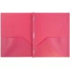 JAM Paper® Plastic Two-Pocket School POP Folders With Metal Prongs Fastener Clasps, Fuchsia Hot Pink, 6/Pack (382ECfu) -Esseltela Shop sp58557596 s7