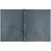 JAM Paper® Plastic Two-Pocket School POP Folders With Metal Prongs Fastener Clasps, Grey, 6/Pack (382ECgyu) -Esseltela Shop sp58557757 s7