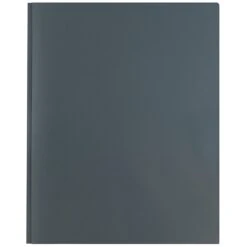 JAM Paper® Plastic Two-Pocket School POP Folders With Metal Prongs Fastener Clasps, Grey, 6/Pack (382ECgyu) -Esseltela Shop sp58557812 s7