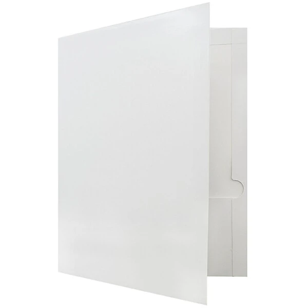JAM PAPER Glossy Two Pocket Presentation Folder, White, 50/Box (385GWHC) 4 JAM PAPER Glossy Two Pocket Presentation Folder, White, 50/Box (385GWHC) - Image 2