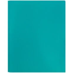 JAM Paper® Plastic Two-Pocket School POP Folders With Metal Prongs Fastener Clasps, Teal Blue, Bulk 96/Pack (382ECTED) -Esseltela Shop sp58557892 s7