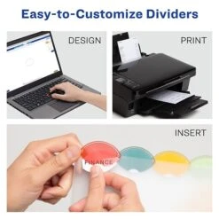 Avery Style Edge Blank Plastic Divider, 5-Tab, Multicolor (11118)