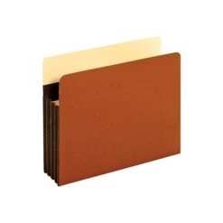 Tyvek Heavy Duty Reinforced File Pockets, 3.5" Expansion, Letter Size, Brown, 10/Box (C1524EHD-10)