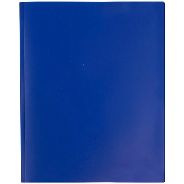 JAM Paper Plastic POP 2-Pocket Folders With Metal Prong Fastener, Deep Blue, 6/Pack (313525335) 6 JAM Paper Plastic POP 2-Pocket Folders With Metal Prong Fastener, Deep Blue, 6/Pack (313525335) - Image 4