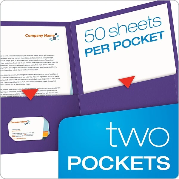 Oxford Twin Portfolio Folders, Purple, 25/Box (OXF 57514) 3 Oxford Twin Portfolio Folders, Purple, 25/Box (OXF 57514)