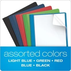 Oxford Clear Front Report Cover, Letter Size, Assorted Colors, 25/Box (OXF 55813) -Esseltela Shop sp64628002 s7