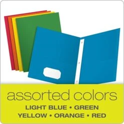 Oxford Twin Fastener Folders, Assorted Colors, 25/Box (OXF 57713) -Esseltela Shop sp64628065 s7