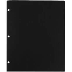 JAM Paper Heavy Duty 3-Hole Punched 2-Pocket School Folder, Black, 6/Pack (383HHPbub) -Esseltela Shop sp71001433 s7