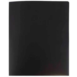 JAM Paper Heavy Duty Plastic Two-Pocket School Folders, Black, 6/Pack (57406D) -Esseltela Shop sp71001584 s7