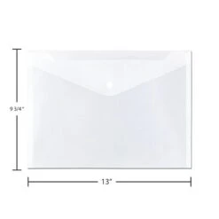JAM Paper Poly Envelope With Snap Closure, Letter Size, Clear, 12/Pack (218S0CLG) -Esseltela Shop sp89840161 s7