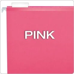 Pendaflex Reinforced Hanging File Folders, 1/5 Tab, Legal Size, Pink, 25/Box (04153 1/5 PIN) -Esseltela Shop sp89940630 s7