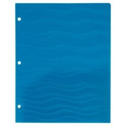 JAM Paper Heavy Duty 3-Hole Punched 2-Pocket School Folders, Assorted Wave Colors, 6/Pack (383HPWAVEAST) -Esseltela Shop sp92366491 s7