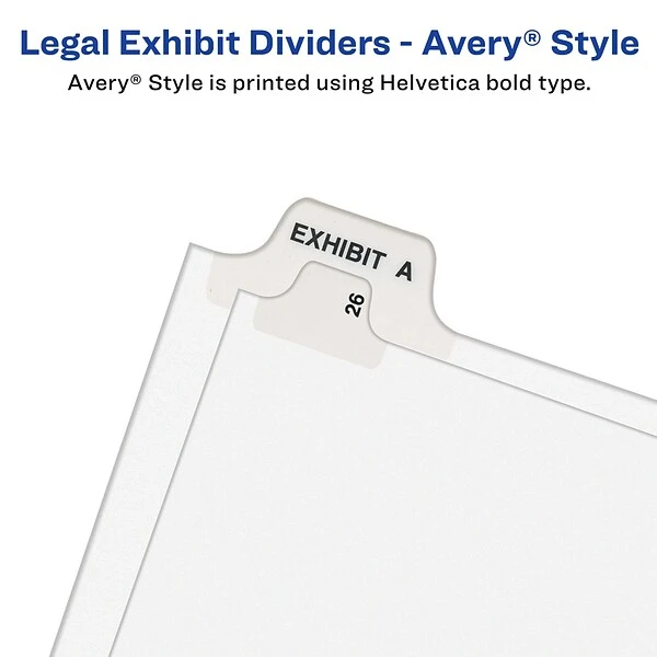 Avery Style Legal Dividers, Tab 15, 8.5" X 11", White, 25/Pack (11925) 6 Avery Style Legal Dividers, Tab 15, 8.5" X 11", White, 25/Pack (11925) - Image 4