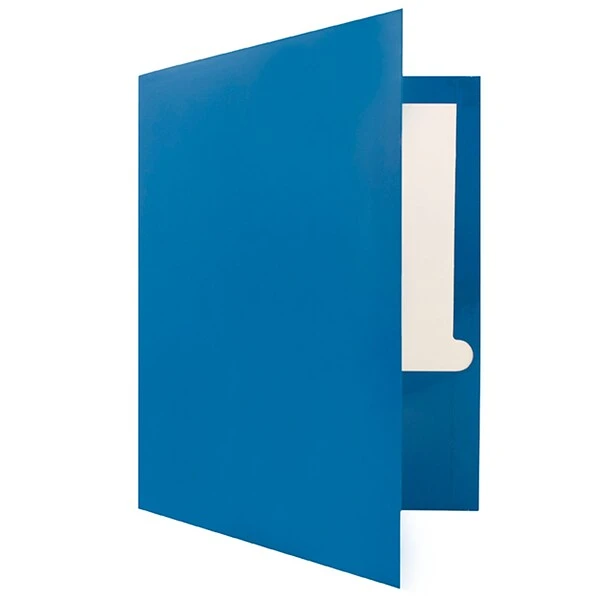 JAM Paper® Laminated Glossy 2 Pocket Presentation Folders, Blue, 100/Box (385GBU) 5 JAM Paper® Laminated Glossy 2 Pocket Presentation Folders, Blue, 100/Box (385GBU) - Image 3
