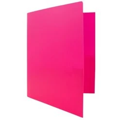 JAM Paper Heavy Duty Plastic Two-Pocket School Folders, Fuchsia Pink, 6/Pack (946172D) -Esseltela Shop sp96370485 s7